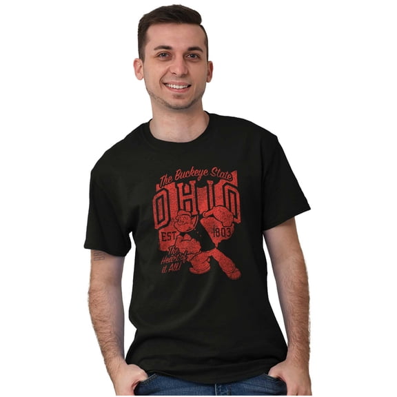 Popeye Ohio OH Local State Pride Unisex Plus Size Graphic Tee Brisco Brands 2X