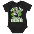 thumbnail image 1 of Popeye Olive Kiss Me Im Kinda Irish Romper Boys or Girls Infant Baby Brisco Brands 12M, 1 of 7