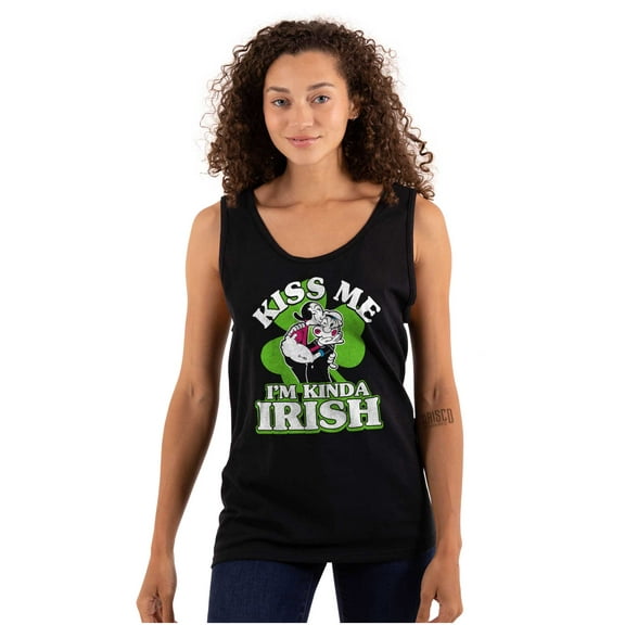 Popeye Olive Kiss Me Im Kinda Irish Tank Top T Shirts Men Women Brisco Brands S