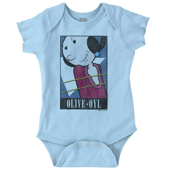 Popeye Olive Oyl Adorable Classic Bodysuit Jumper Girls Infant Baby Brisco Brands 12M