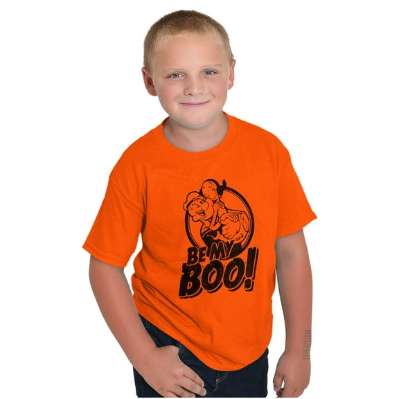 Popeye Olive Oyl Cartoon Cute My Boo Crewneck T Shirts Boy Girl Teen Brisco Brands XS