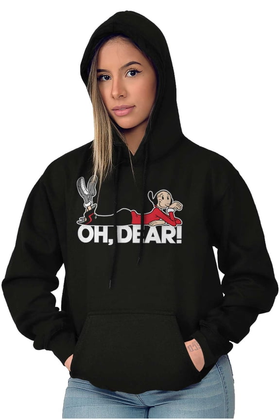 Popeye Olive Oyl Oh Dear Quote Hoodie Sweatshirt Women Brisco Brands X