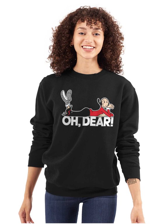 Popeye Olive Oyl Oh Dear Quote Women Crewneck Sweatshirt Brisco Brands S