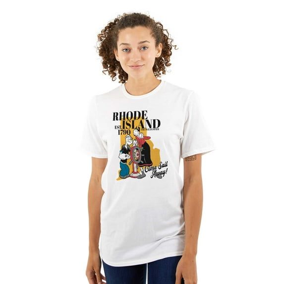 Popeye Olive Oyl Rhode Island Sailor Men's Graphic T Shirt Tees Brisco Brands M