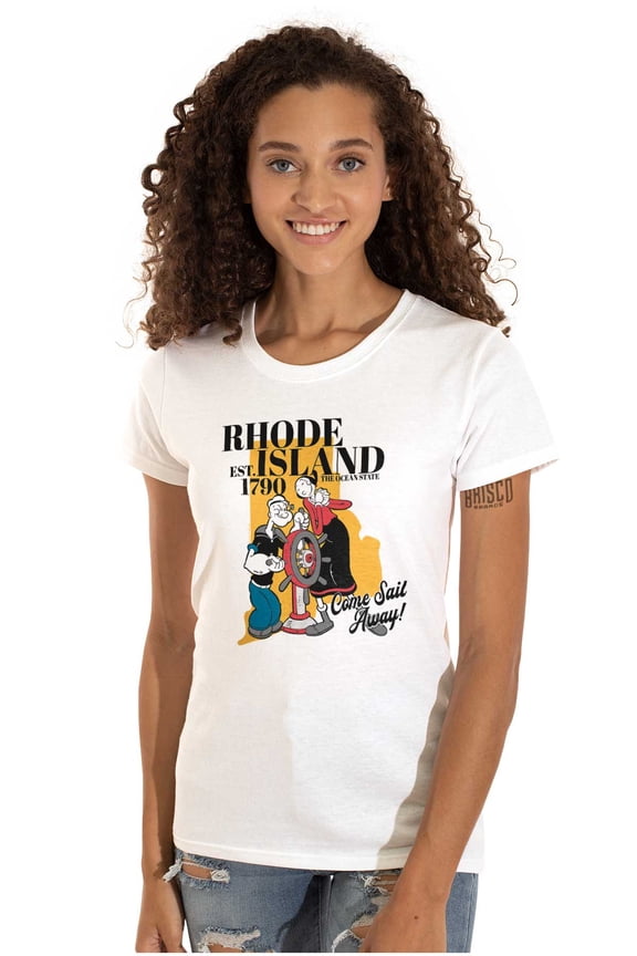 Olive Oyl Rhode Island Sailor Women's T Shirt Ladies Tee Brisco Brands S