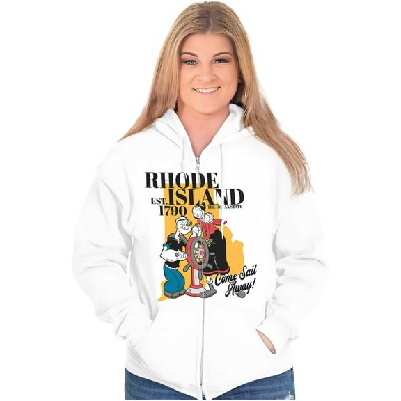 Popeye Olive Oyl Rhode Island Sailor Zip Up Hoodie Men's Women's Brisco Brands M