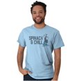 thumbnail image 1 of Popeye Olive Oyl Spinach And Chill Men's Graphic T Shirt Tees Brisco Brands 3X, 1 of 6