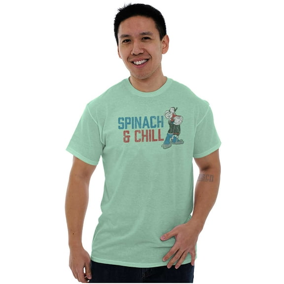 Popeye Olive Oyl Spinach And Chill Men's Graphic T Shirt Tees Brisco Brands S