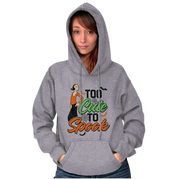 Popeye Olive Oyl Too Cute Halloween Hoodie Sweatshirt Women Brisco Brands S