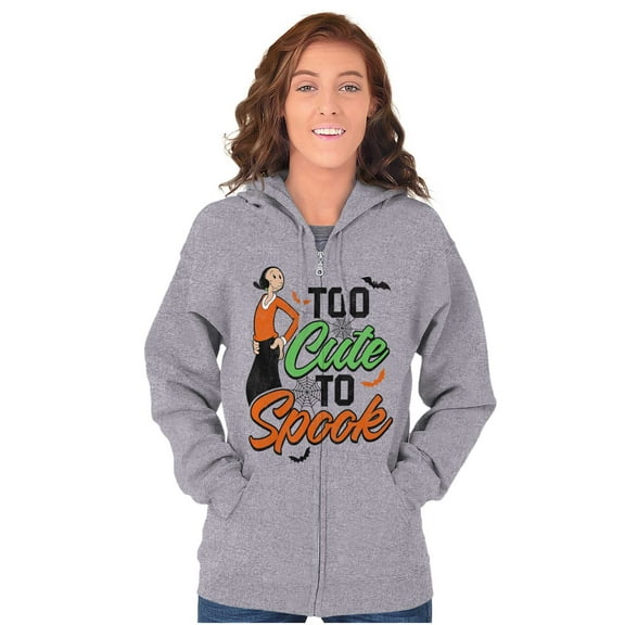 Popeye Olive Oyl Too Cute Halloween Zip Hoodie Sweatshirt Women Brisco Brands S