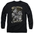 thumbnail image 1 of Popeye Only The Strong Long Sleeve Adult 18/1 T-Shirt Black, 1 of 1