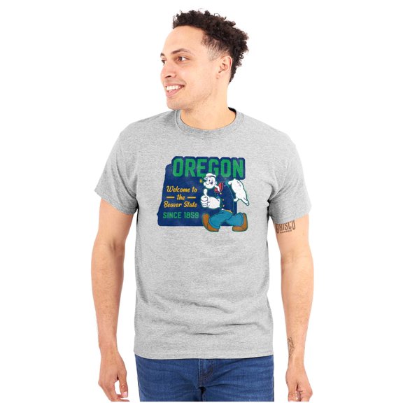 Popeye Oregon Pacific Northwest State Unisex Plus Size Graphic Tee Brisco Brands 2X