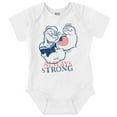 thumbnail image 1 of Popeye Patriotic American Flag Strong Romper Boys or Girls Infant Baby Brisco Brands 12M, 1 of 6