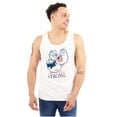 thumbnail image 1 of Popeye Patriotic American Flag Strong Unisex Plus Size Tank Top Brisco Brands 3X, 1 of 5