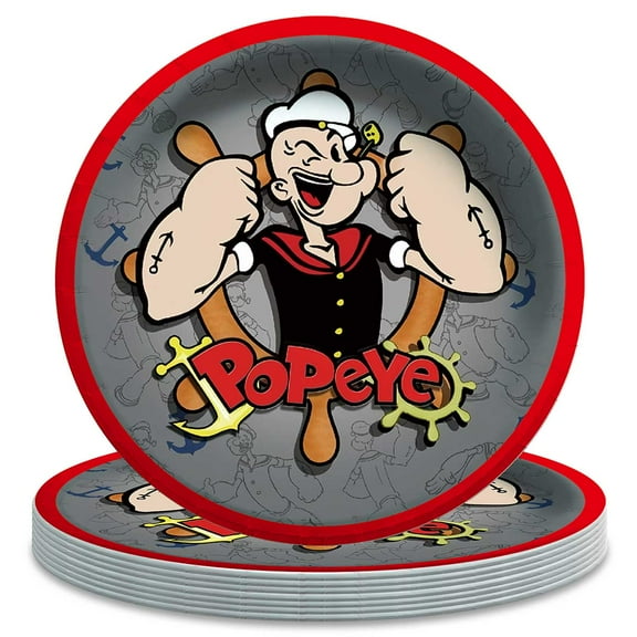 Popeye Pirates Plates Party Supplies Birthday Dinnerware Decorations Tableware Disposable 16pcs