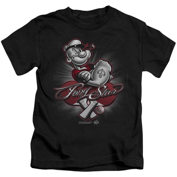 Popeye Pong Star Youth 18/1 T-Shirt Black
