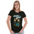 thumbnail image 1 of Popeye Positive Vibes Sailor Cartoon Women's T Shirt Ladies Tee Brisco Brands S, 1 of 5