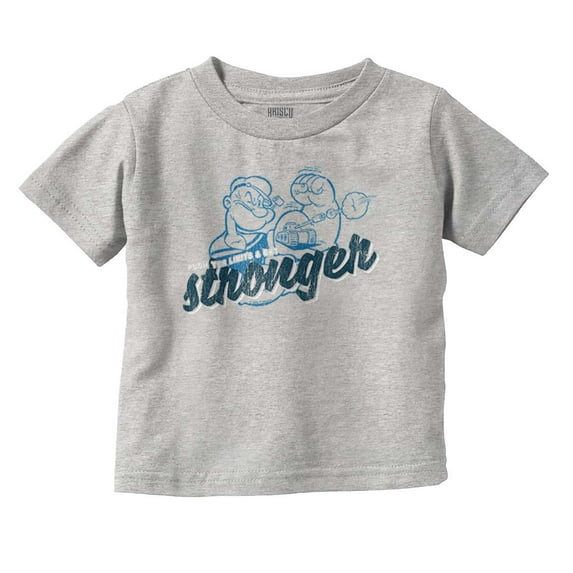 Popeye Push Yer Limits Get Stronger Toddler Boy Girl T Shirt Infant Toddler Brisco Brands 2T