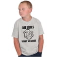 thumbnail image 1 of Popeye Quote What Me Likes Crewneck T Shirts Boy Girl Teen Brisco Brands XS, 1 of 6