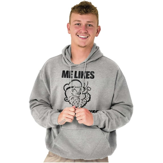 Popeye Quote What Me Likes Hoodie Sweatshirt Women Men Brisco Brands S
