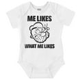 thumbnail image 1 of Popeye Quote What Me Likes Romper Boys or Girls Infant Baby Brisco Brands NB, 1 of 6
