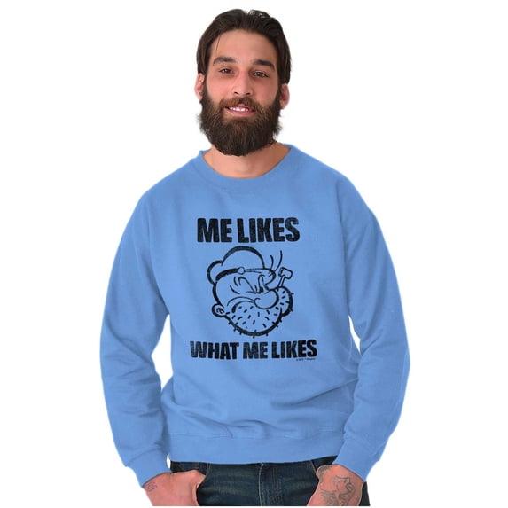 Popeye Quote What Me Likes Unisex Plus Size Sweatshirt Brisco Brands 4X