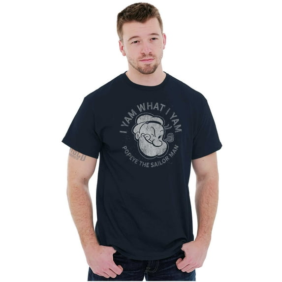 Popeye Sailor Man Quote What I Yam Unisex Plus Size Graphic Tee Brisco Brands 3X