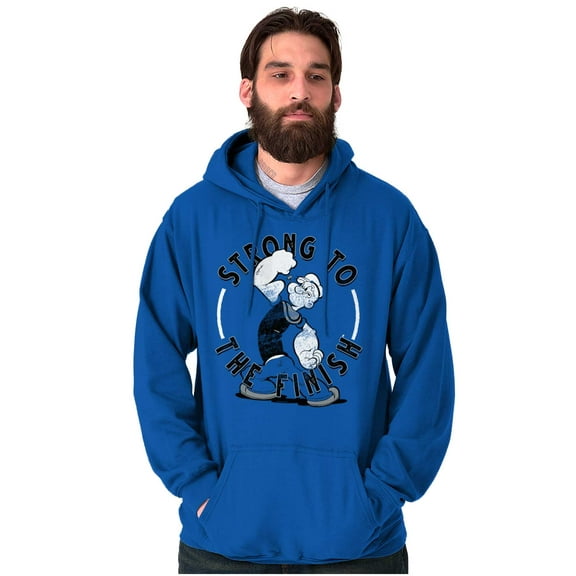 Popeye Sailor Man Strong To Finish Hoodie Sweatshirt Women Men Brisco Brands L