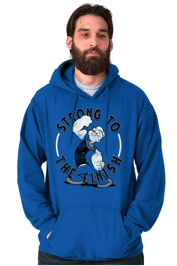 Popeye Sailor Man Strong To Finish Hoodie Sweatshirt Women Men Brisco Brands S