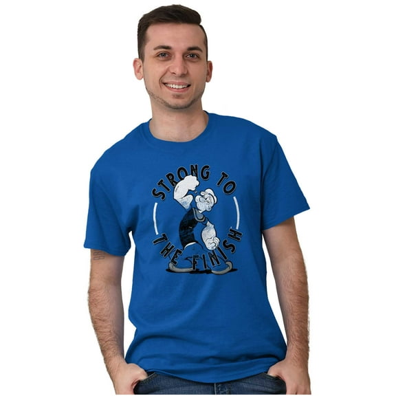 Popeye Sailor Man Strong To Finish Men's Graphic T Shirt Tees Brisco Brands M
