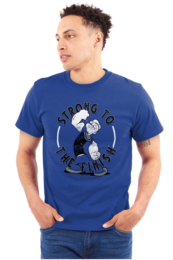 Sailor Man Strong To Finish Plus Size Crewneck Graphic Tee Shirt Brisco Brands 2X