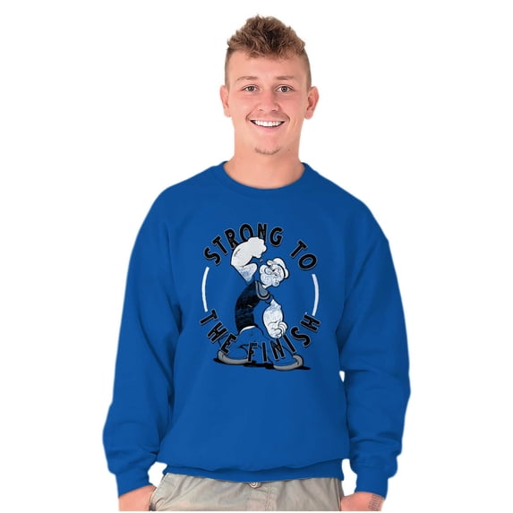 Popeye Sailor Man Strong To Finish Unisex Plus Size Sweatshirt Brisco Brands 4X
