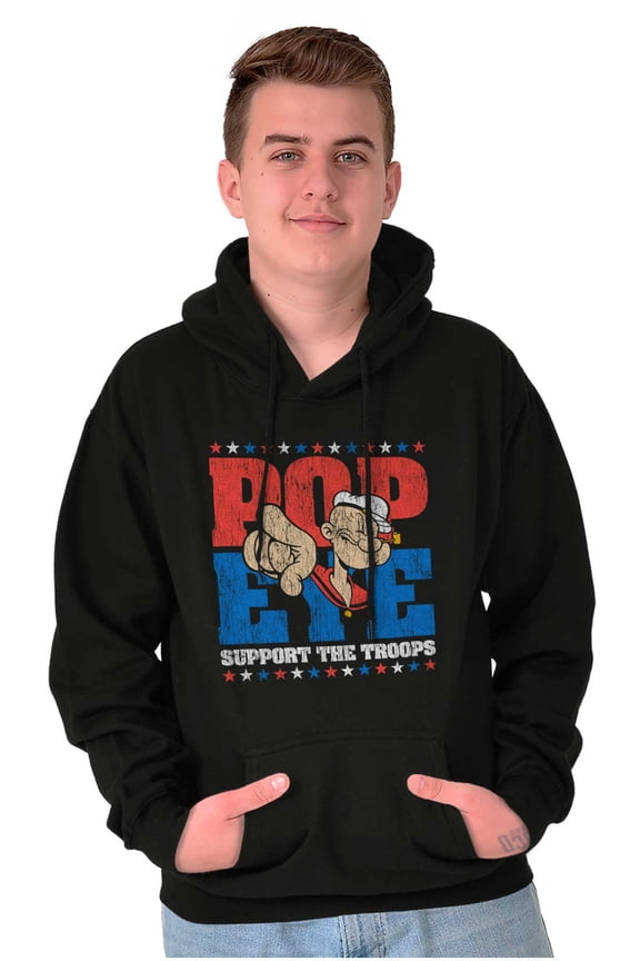 Sailor Man Support the Troops Unisex Plus Size Hoodie Brisco Brands 4X