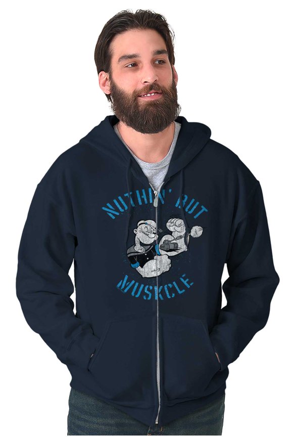 Sailor Nuthin But Muskcle Cool Men Big & Tall Zip Hoodie Brisco Brands 4X