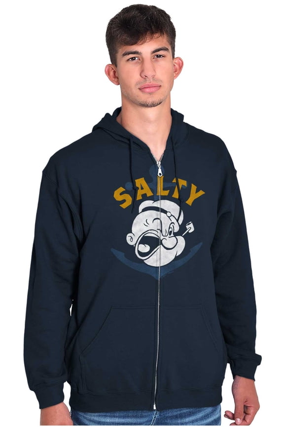 Sailor Salty Attitude Funny Unisex Plus Size Zip Hoodie Brisco Brands 2X