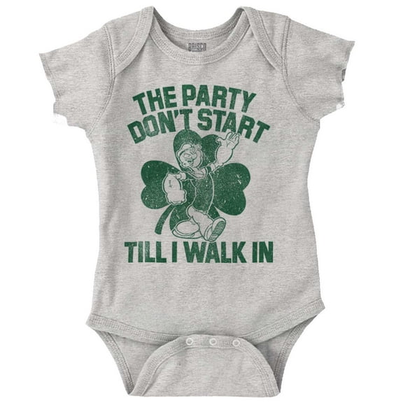 Popeye Saint Patricks Day Party Romper Boys or Girls Infant Baby Brisco Brands 12M