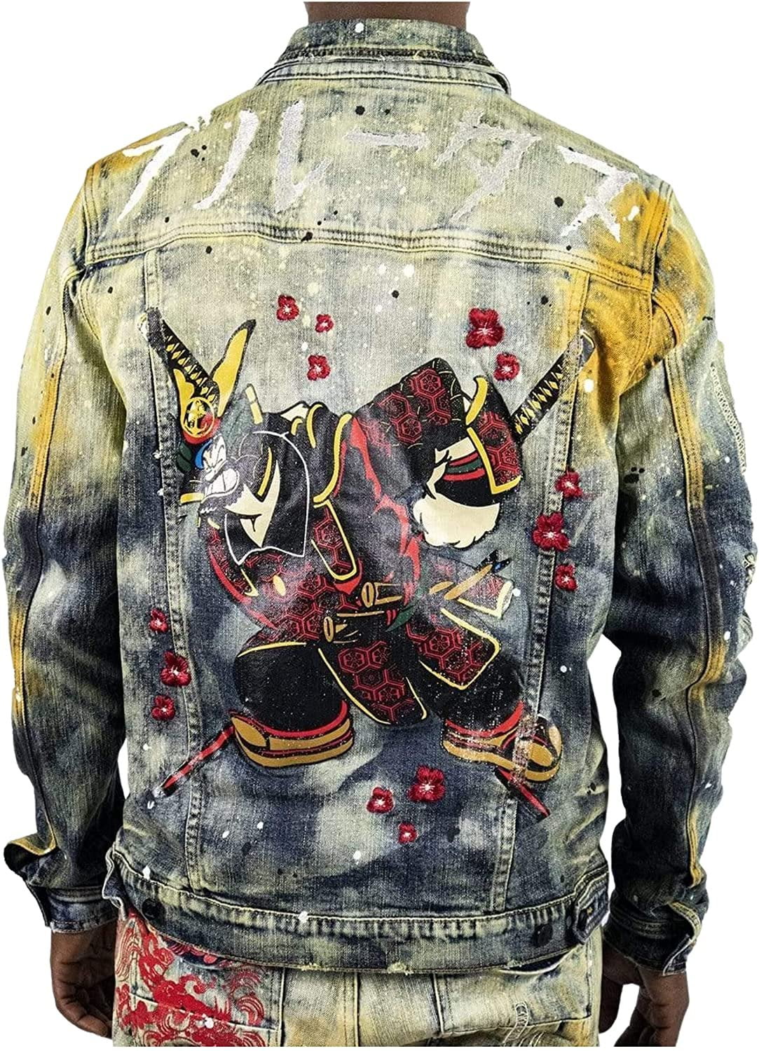 Denim jacket store men printed