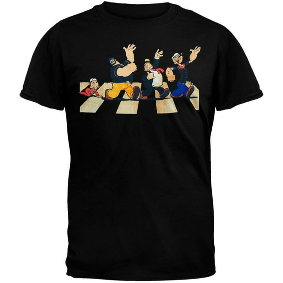 Popeye - Single File Line Soft T-Shirt - Small