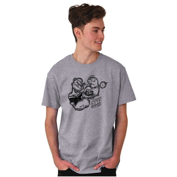 Popeye Sketch Old School Tattoo Style Men's Graphic T Shirt Tees Brisco Brands L