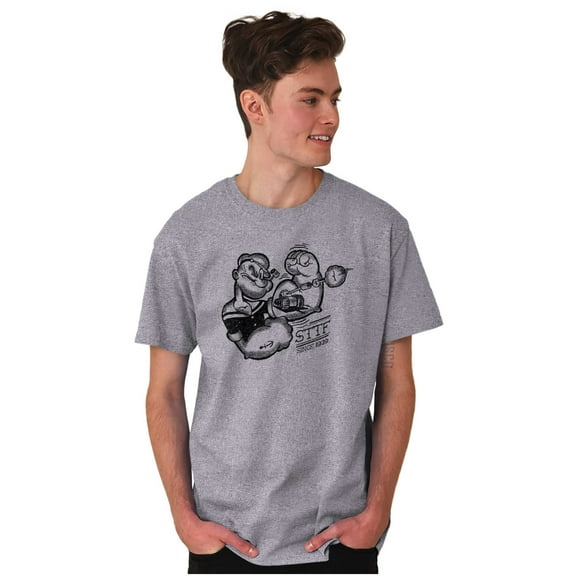 Popeye Sketch Old School Tattoo Style Unisex Plus Size Graphic Tee Brisco Brands 3X
