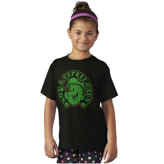 Popeye St Paddys Not A Leprechaun Crewneck T Shirts Boy Girl Teen Brisco Brands M
