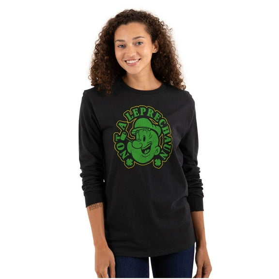 Popeye St Paddys Not A Leprechaun Long Sleeve TShirt Men Women Brisco Brands M