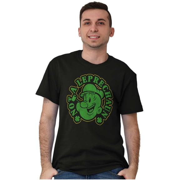 Popeye St Paddys Not A Leprechaun Men's Graphic T Shirt Tees Brisco Brands X