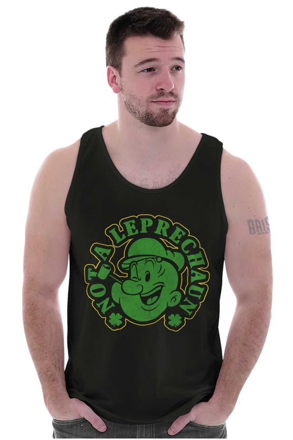 St Paddys Not A Leprechaun Unisex Plus Size Tank Top Brisco Brands 2X