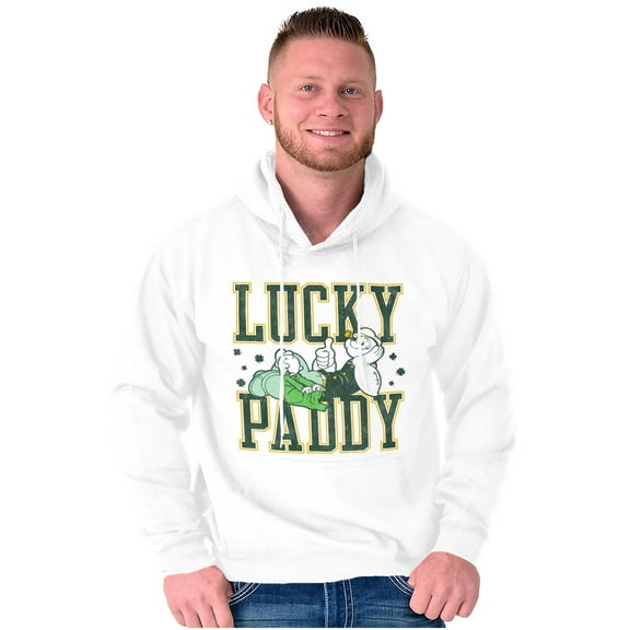 Popeye St Patricks Lucky Paddy Hoodie Hooded Sweatshirt Men Brisco Brands M