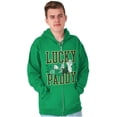 thumbnail image 1 of Popeye St Patricks Lucky Paddy Zip Hoodie Sweatshirt Men Brisco Brands S, 1 of 6