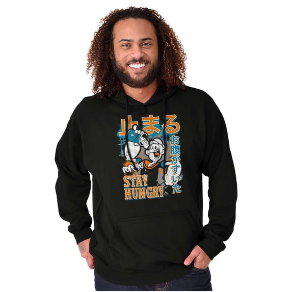 Popeye Stay Hungry Asian Inspired Men Big & Tall Graphic Hoodie Brisco Brands 5X