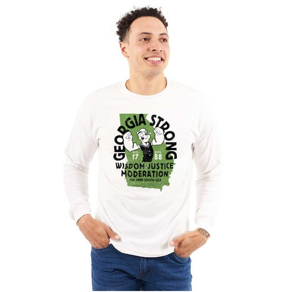 Popeye Strong Georgia Deep South Long Sleeve TShirt Men Women Brisco Brands S