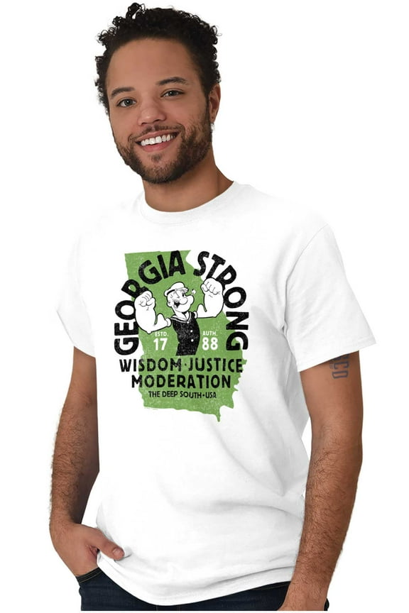 Popeye Strong Georgia Deep South Men's Graphic T Shirt Tees Brisco Brands M