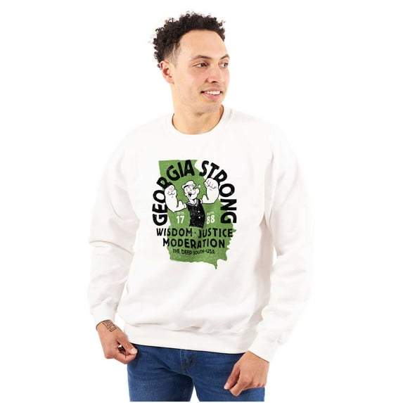 Popeye Strong Georgia Deep South Sweatshirt for Men or Women Brisco Brands L